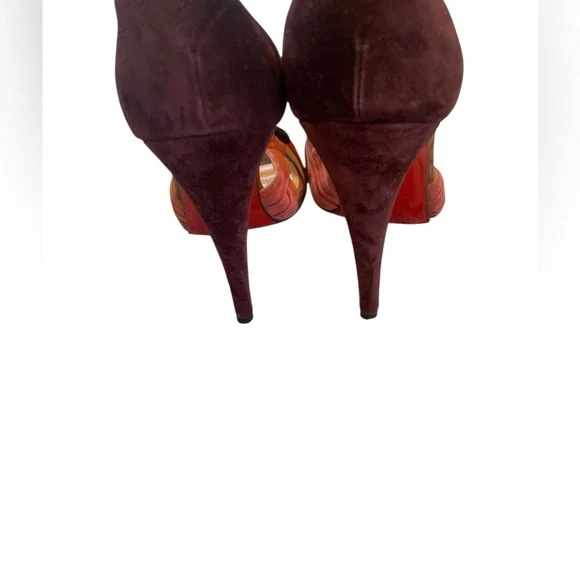 Christian Louboutin Velvet & Suede Colorblock Heels – Size 40 – Rare & Elegant ✨ - Picture 6 of 11